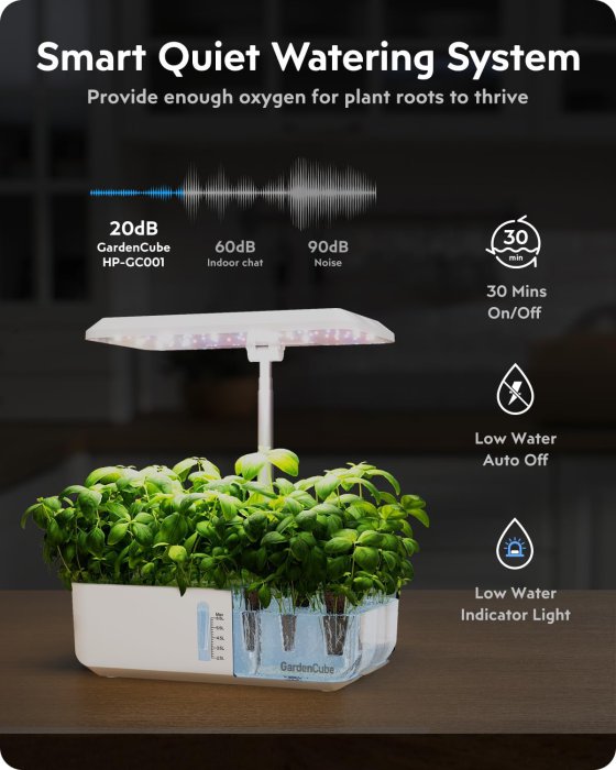 GARDENCUBE 12-Pod Hydroponic Indoor Herb Garden Kit with Grow Light (image 3)