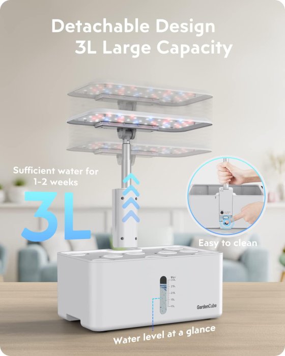 GARDENCUBE Hydroponic Herb Garden Kit (White) (image 5)